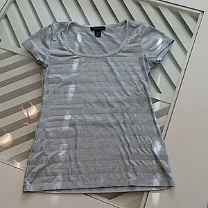 WHBM silver sparkle shirt